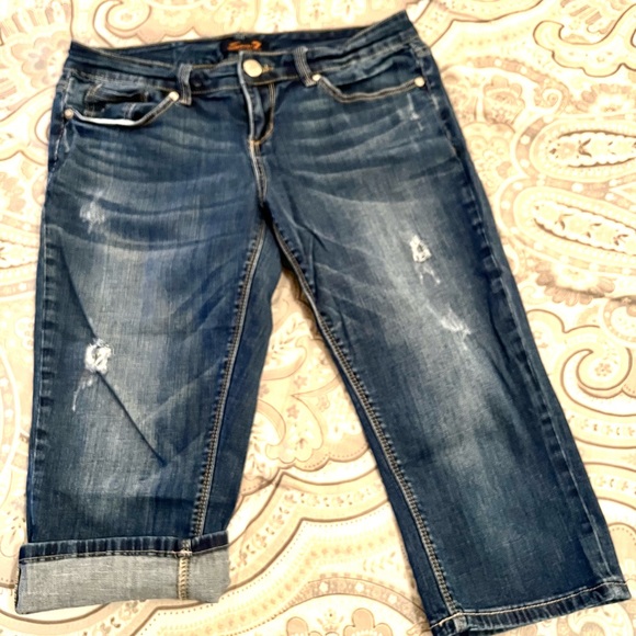 Seven 7 Low Rise Relaxed Capri Jeans - Picture 1 of 6